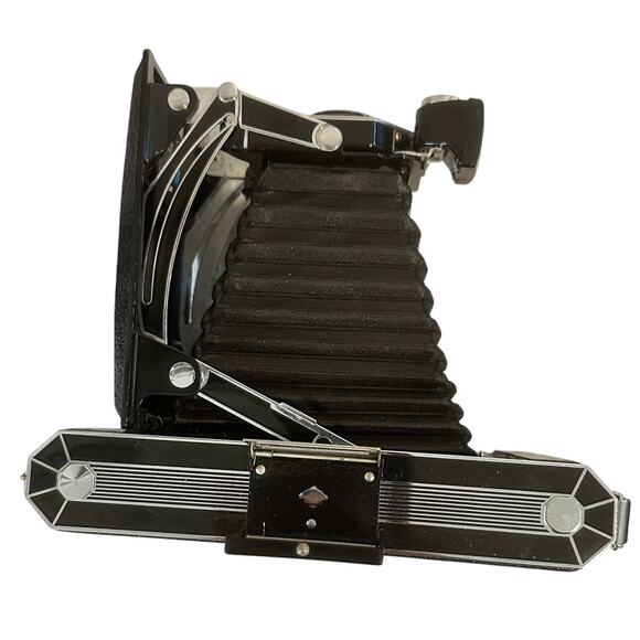 Kodak Vintage 1930s Six-16 Octagonal Art Deco Folding Camera 126mm F 6.3 Lens - Picture 8 of 11